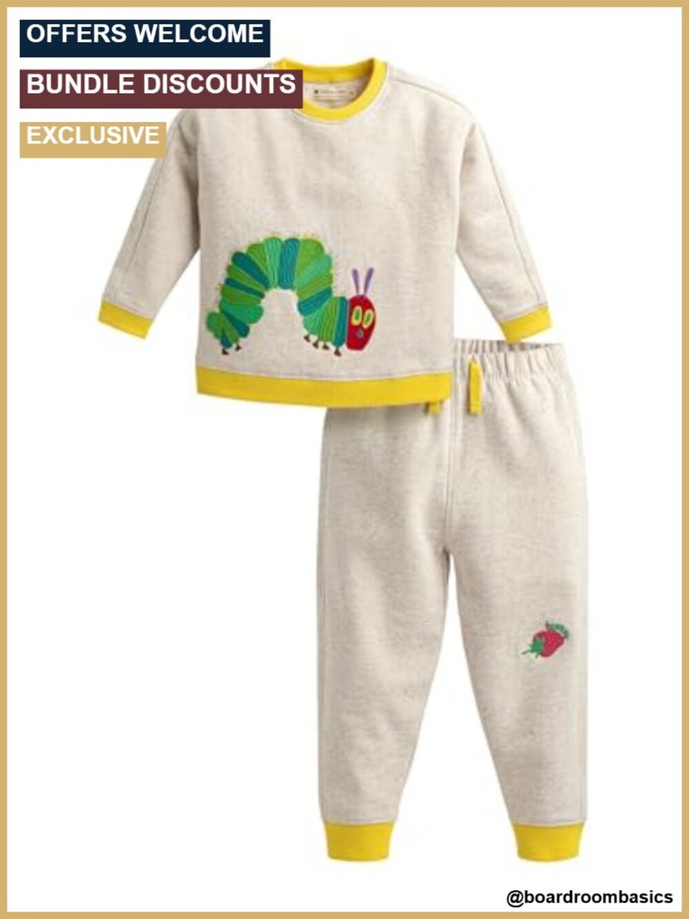 Organic Cotton Unisex Kids Sweatsuit Set Sweatshirt & Jogger Pants